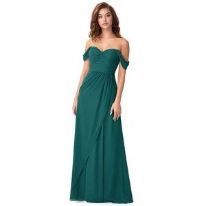 Azazie Millie Peacock bridesmaid dress